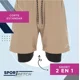 thumbnail image 3 of Short Deportivo Stretch Para Hombre Con Licra 2 En 1, 3 of 8