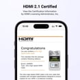 thumbnail image 2 of Cable HDMI UGREEN 8K, certificado HDMI 2.1, 48 Gbps, compatible con eARC, 2 of 9
