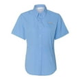 thumbnail image 2 of Columbia Women's PFG Tamiami Short Sleeve Shirt in White Cap Blue - Size XS, 2 of 5
