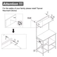 thumbnail image 4 of 40 Gallon Fish Tank Stand for Standard & Breeder Tanks | Fits 40 Gal Long/Tall/Breeder Tanks for Aquarium, Reptile Terrarium & Turtle Tank. Top Shelf, AC Outlet, 37.4"Lx19.7"W, Black, 4 of 7