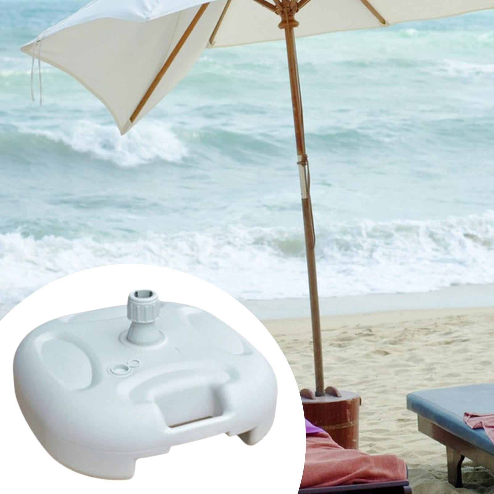 figatia Garden Umbrella Stand Balloon Arch Base Water/Sand Filled Equipment Support Parasol Holder for Swimming Pool Backyard Outdoor White
