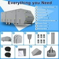 thumbnail image 4 of LILYPELLE Upgraded Travel Trailer RV Cover - Fits 18'-34' RVs - 300D Top Oxford Cloth - Rip-Resistant, Anti-UV, Durable, and All-Season Camper Cover with Jack Cover 4 Tire Covers and Gutter Covers, 4 of 7