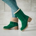 thumbnail image 2 of Mostsola Cozy Snow Boots for Women Stacked Heel Winter Mid Calf Boots Furry Lined Short Booties, 2 of 8