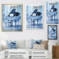 thumbnail image 4 of Designart "Frozen Forte Of The Winter Piano I" Music Floater Framed Wall Art Living Room, 4 of 5