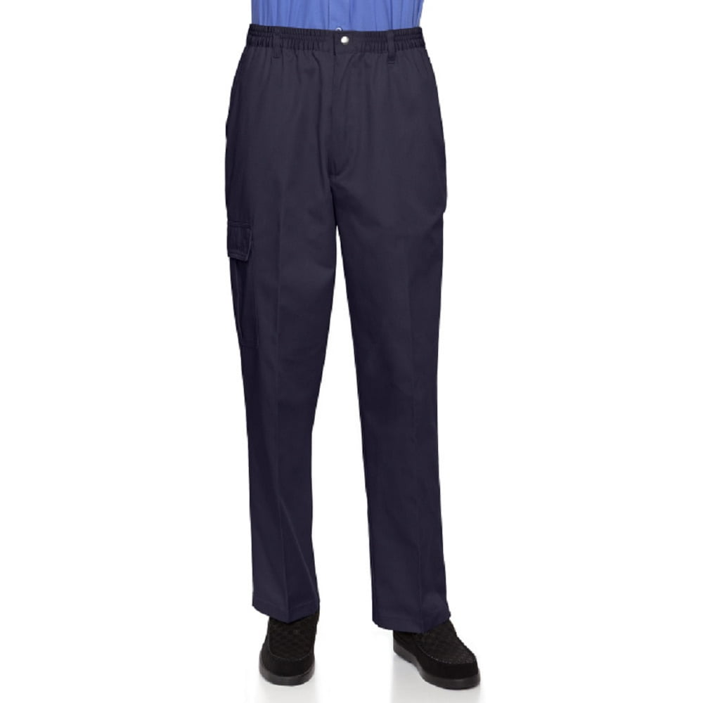 Benefit Wear ® - Mens Full-Elastic Twill casual Pants with Center Snaps ...