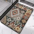 thumbnail image 3 of Experience the Comfort of our Boho Bathroom Rugs: Aztec Bath Mat, Non-Slip, Luxury Soft Absorbent Carpet in a Stunning Western Geometric Design, 20x32 Inch, 3 of 5