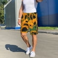 thumbnail image 7 of Bixox Men's Sunflowers printed lightweight casual shorts, soft sleep shorts with pockets., 7 of 7