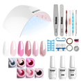 thumbnail image 1 of Kit de iniciación de esmalte de uñas de gel, juego de esmalte de gel de 6 colores, capa superior base, lámpara secadora de uñas LED de 36 W con herramientas completas de manicura de gel DIY de Vishine, 1 of 5