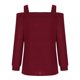 thumbnail image 5 of Camisas Para Mujer Camisetas de Gran Tamaño Manga Larga Cusal Cuello Redondo Hombro Con Fugas Sudaderas Ligeras Color Sólido Cobertura Tops Odeerbi  ODB134479, 5 of 9