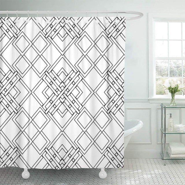 ABPHQTO Resumen Simple Rombs Composición artística africana Construcción Contextura Baño Cortina de ducha 165x180 cm ABPHQTO PKNMT66x72Shower-171