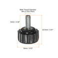 thumbnail image 2 of Uxcell 18 Pack M4 x 10mm Male Thread 16mm Knurled Grip Clamping Knobs Handle Thumb Screw Black, 2 of 5