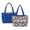 Tropical Leaf Print-A, variant on Pzuqiu Fish Wave Print Large Capacity Quilted Tote Bags for Women, Lightweight Blue Puffer Shoulder Hobo Handbags, Reversible Carry On Bags for Shopping Work Travel Everyday Use