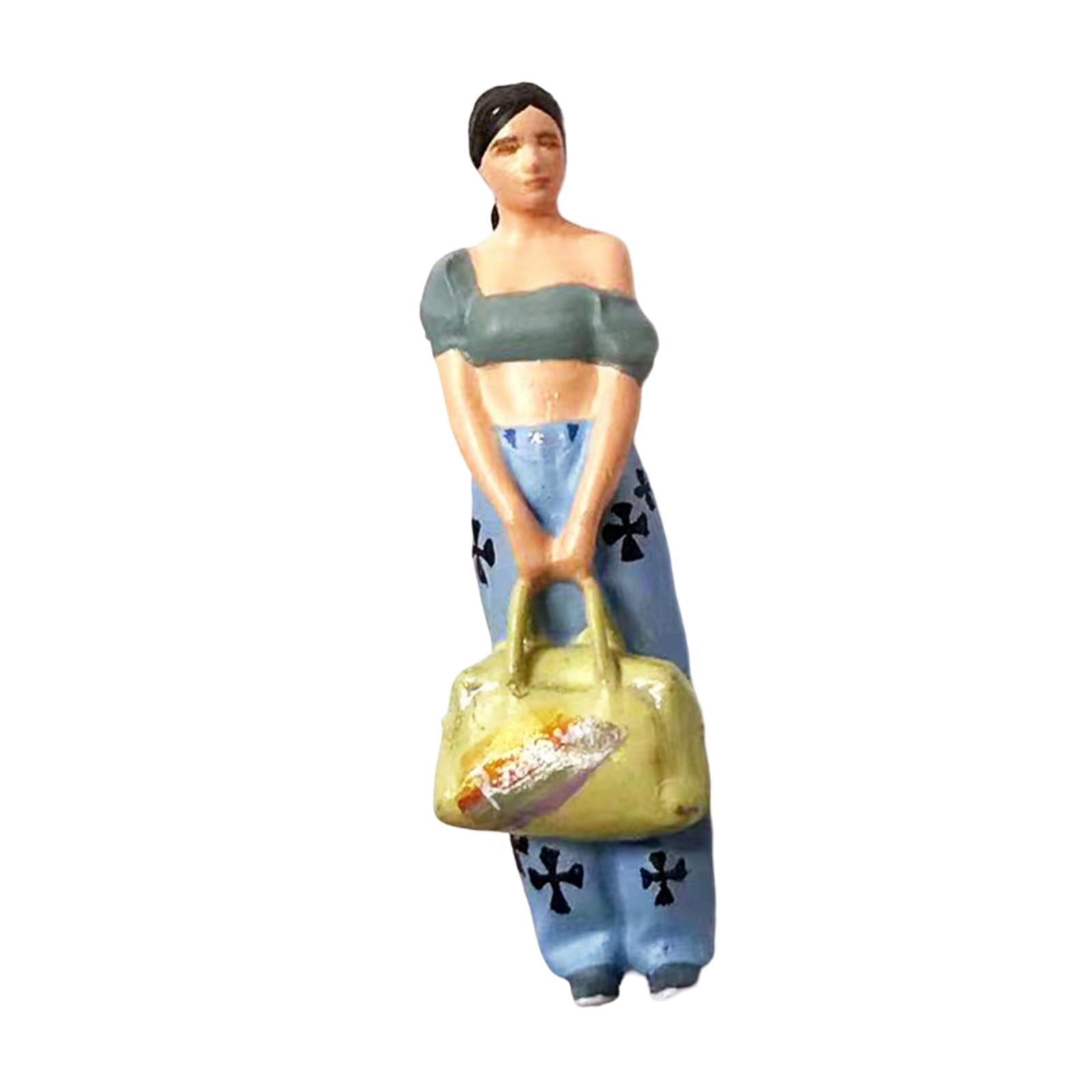 Rushawy 1/64 Scale Miniature Figure Compact 1/64 People Model for Bedroom Home Table A
