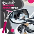thumbnail image 2 of Retractable Rear-View Mirror Wiper Snow Brush and Ice Scraper - Car Glass Cleaner Tool, Rear View Mirror Squeegee, Quickly Wipe Water Removal Towel, Glass Mirror Cleaning Supplies (Pink), 2 of 7