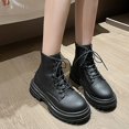 thumbnail image 2 of Jsaierl Womens High Platform Ankle Boots Lace up Fashion Combat Booties, 2 of 5