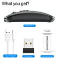 thumbnail image 4 of M113 Wireless Bluetooth-compatible Mouse 2.4G/Bluetooth-compatible 5.1 Dual Mode 2400dpi Mute Mouse For Pc Laptop silver, 4 of 5