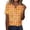 44# Orange, variant on Women Textured Polka Dot Henley T-Shirt Summer Short Sleeve V Neck Casual Tee for Travel & Daily Wear Green XL