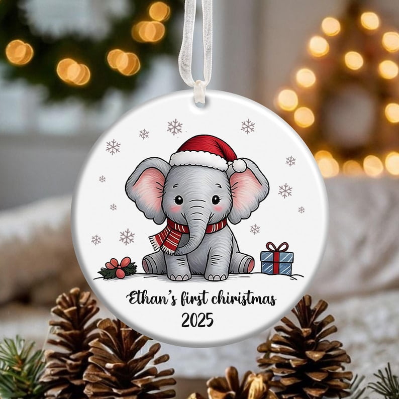 Baby's First Christmas Bauble – Personalized Baby 1st Christmas Decoration, Newborn Gift, Baby Shower Gift & New Baby Holiday Ornament