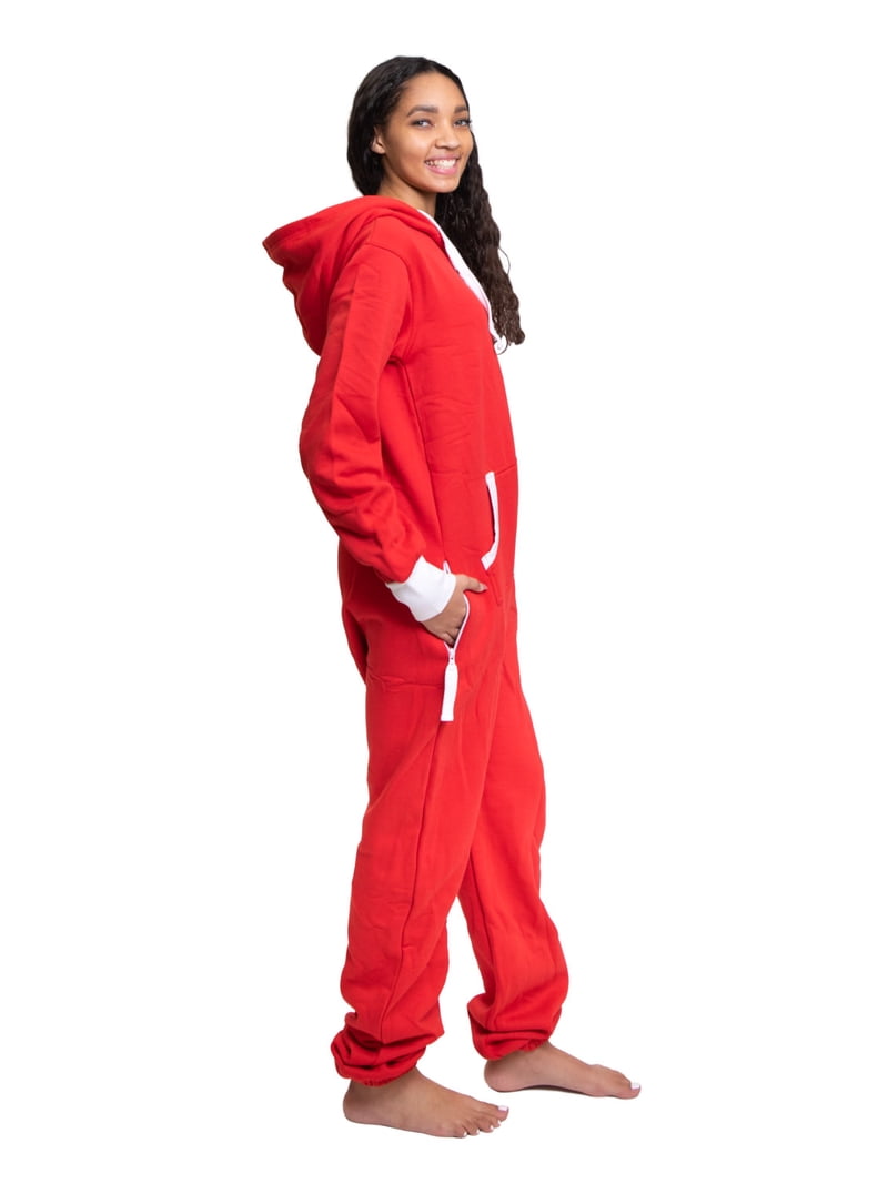 Hoodie Red Onesie Jumpsuit Premium One-Piece SweatSuit for Men