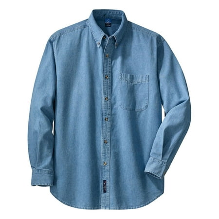 Port & Company Men's Long Sleeve Value Denim (Best Value Polo Shirts)