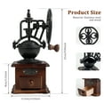 thumbnail image 2 of Grusce Manual Coffee Grinder with Catcher Drawer, Multipurpose British Style Large Capacity Wood Retro Hand Coffee Grinder, 2 of 11