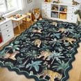 thumbnail image 3 of MJIAexp Jungle Animal Print 8x10 Area Rugs for Living Room, Green Soft Washable Rugs for Bedroom Ultra-Thin Non-Slip Modern Rug, Stain Resistant Rug Carpet for Dining Room, 3 of 6