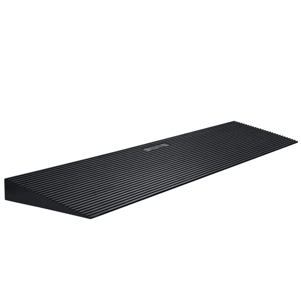 35.4" Wide Cuttable Threshold Ramp, Natural Rubber Non-Slip Surface with Double-Sided Tape, for Sweeping Robot, Wheelchair & Doorways