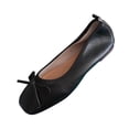 thumbnail image 2 of BLTIBY Women's Flat Shoes Comfortable PU Leather Slip-on Shoes for Wedding School Party Dressy Ballet Flats Black 41, 2 of 8