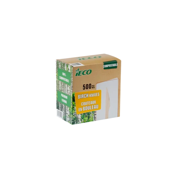 iECO - Couteaux en Bouleau Lot de 500