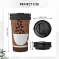 thumbnail image 3 of Daiia Coffee Cafe Cup Printed Stainless Steel Tumbler with Lid and Straw, Double Wall Vacuum Insulated Coffee Tumbler Travel Coffee Mug with Leak Proof Lid, 3 of 8