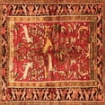 thumbnail image 1 of Ahgly Company Indoor Square Animal Orange Traditional Area Rugs, 7' Square, 1 of 1
