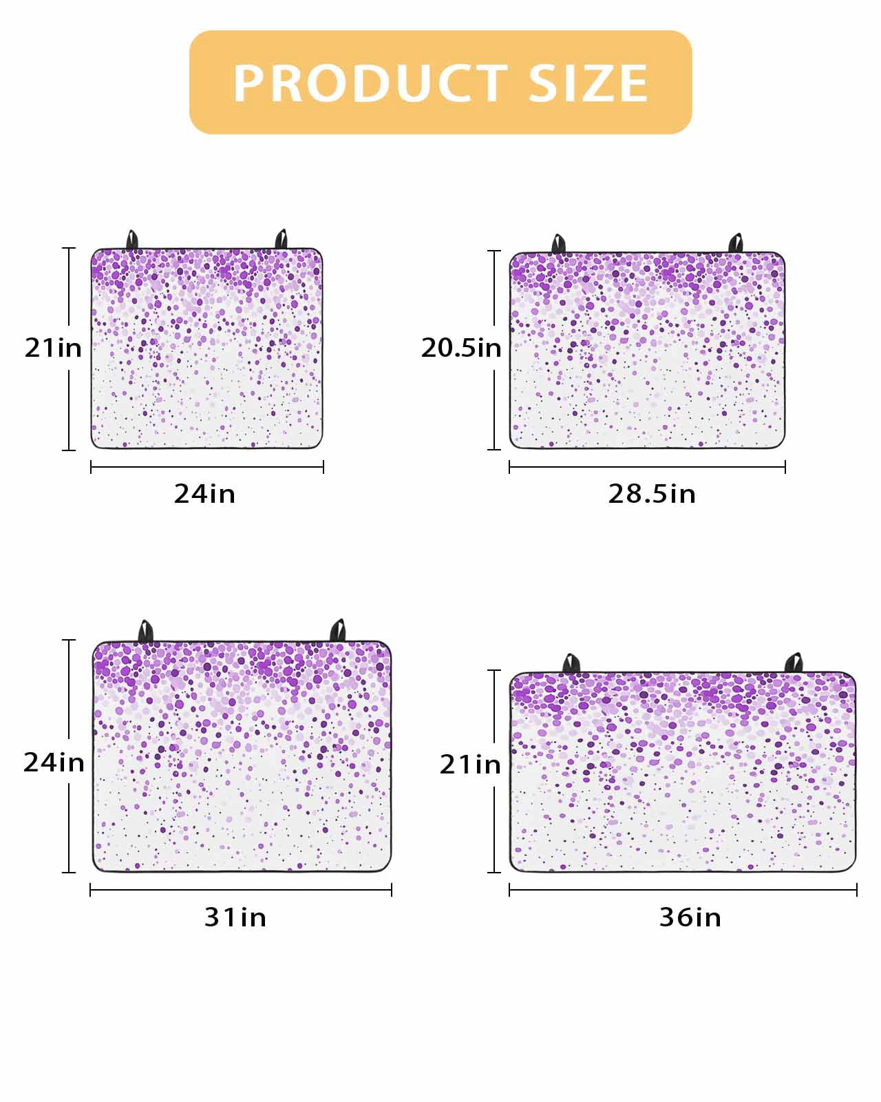 nqOlkjepod Large Induction Cooktop Protector Mat 24"x21", Purple Polka Dot Stove Top Covers for Electric Stove, Abstract Modern Art Dots Watercolor Stove Burner Cover Mats, Glass Top Stove Cover