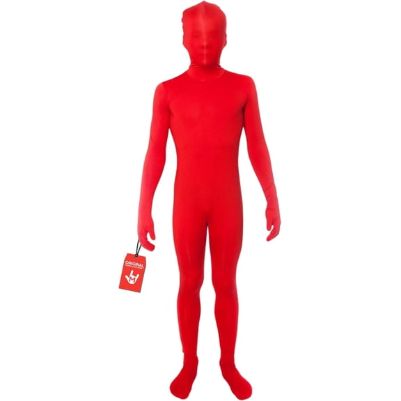 Morphsuits Kids Red Morphsuit Boys Girls Fancy Dress Costume Halloween Book Week Halloween Red L