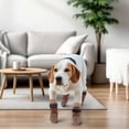 thumbnail image 6 of Unique Bargains 4Pcs Non-Slip Dog Socks with Adjustable Tapes Brown M, 6 of 7