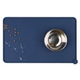 thumbnail image 4 of Dog Food Mat - Pet Puppy Cat Feeding Mat Waterproof Dog Food Water Bowl Placemat in Premium Silicone with Floor Protection Lip, Non Slip and Flexible (Blue), 4 of 8