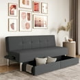 thumbnail image 3 of Serta Windsor Futon with Storage and Power, Gray Fabric, 3 of 14