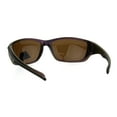 thumbnail image 4 of Mens TAC Polarized Lens Classic Warp Sport Performance Plastic Sunglasses Black Brown, 4 of 4