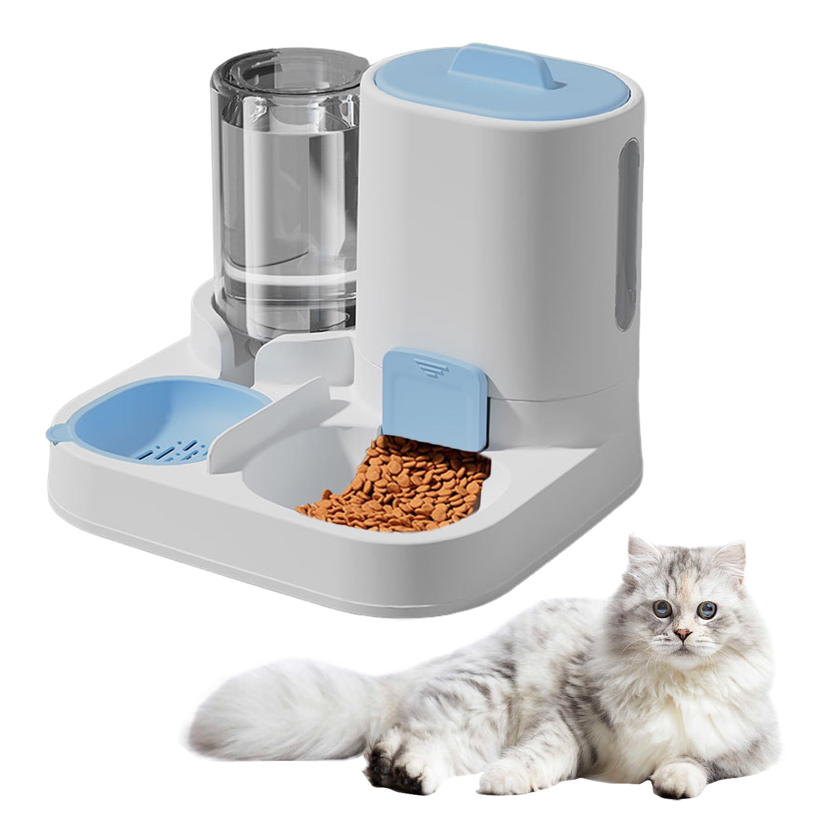 Koiauber Automatic Cat Feeder And Water Dispenser Pet Food Feeder And Water Bowl for Small Medium Dogs Cats