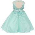 thumbnail image 3 of Big Girls Elegant 3D Flowers Sequence Tulle Saint Belt Waist Easter Flowers Girls Dresses Blush 10 (C50C26C), 3 of 4
