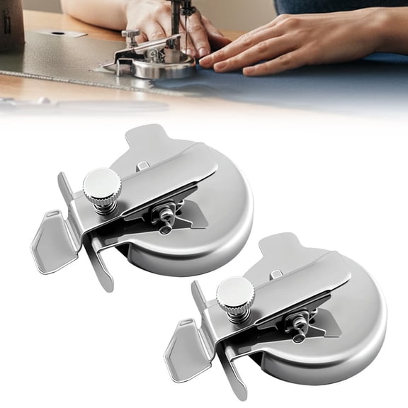 Multifunctional Magnetic Sewing Guide - Sewing & Quilting Guide, Straight Line & Edge Curling Presser Foot Attachment for Flat Bed Machines, Universal Sewing Accessory, 2 Pack