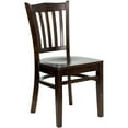 thumbnail image 1 of HERCULES Series Vertical Slat Back Walnut Wood Restaurant Chair, 1 of 9