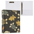 thumbnail image 3 of Turtles with Leaves File Folder 3 Ring Binders 1.5 inch Hardcover File Folders with Interior Pockets A4 Size Organizer for School Office Hospital Set of 2, 3 of 8