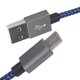 thumbnail image 1 of Cable USB 2.0 2A trenzado de nailon tipo C Adepaton carga rápida 1 m/3,3 pies negro azul, 1 of 8