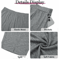 thumbnail image 5 of WellSize Plus Size Capri Pants for Women High Waisted Split Casual Lounge Pants With Pockets Summer Lightweight Cropped Pants, 5 of 7