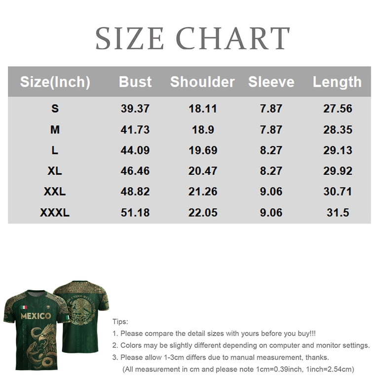 Zimjoy Mexico Soccer Jerseys Men Crew Neck Short Sleeve Dark Green