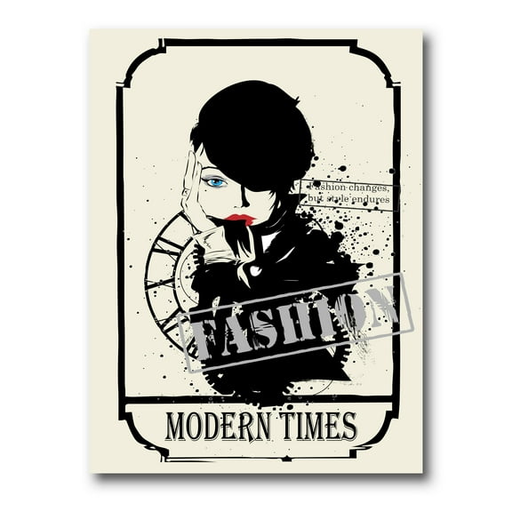 Designart ' Style Passion Life Fashion Woman VII ' Vintage Canvas Wall Art Print