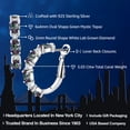 thumbnail image 2 of Gem Stone King 5.03 Ct Oval Green Mystic Topaz G-H Lab Grown Diamond 925 Silver Hoop Earrings, 2 of 5