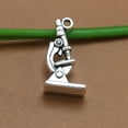 thumbnail image 4 of 20 piezas de aleación de microscopio colgante encantos accesorios de fabricación de joyería de bricolaje para collar pulsera (plata antigua), 4 of 5