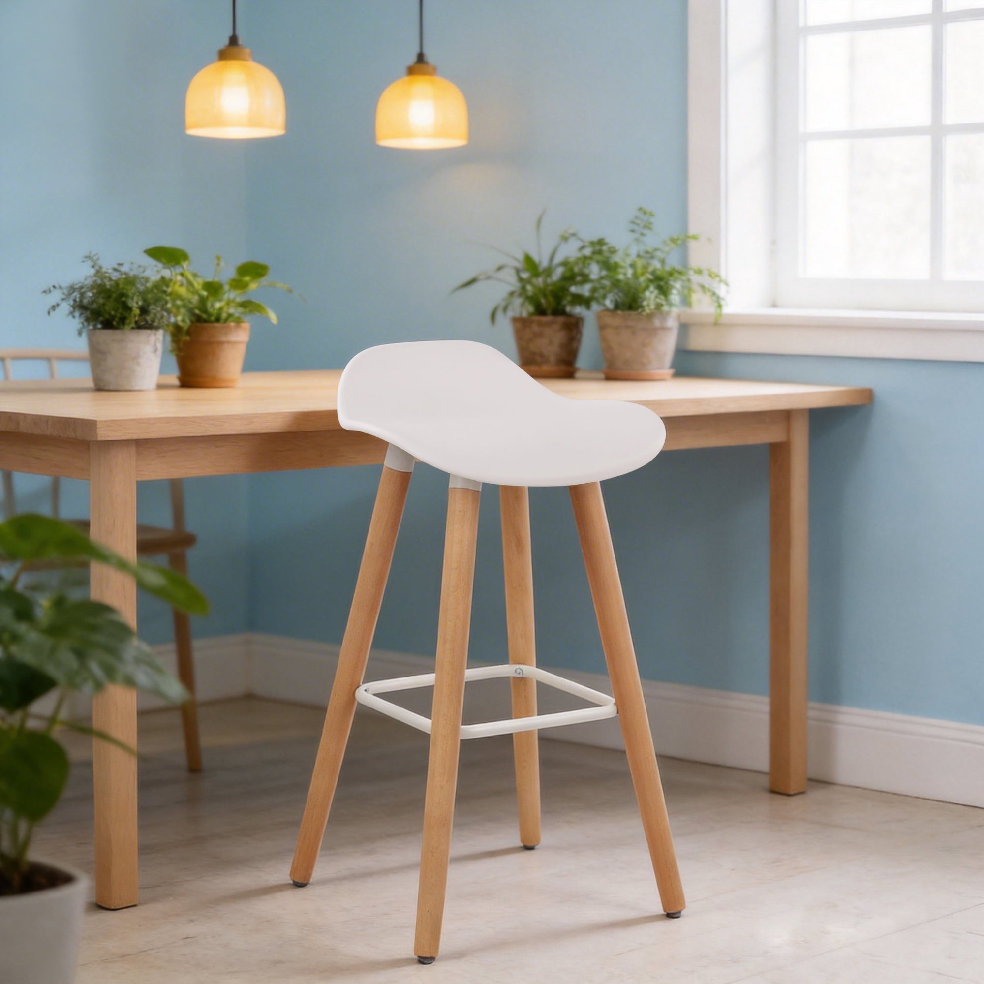 Mainstays Scoop Backless Stool Set, 2 Pieces