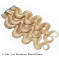 thumbnail image 3 of Benehair 100% Real Remy Human Hair Extensions Tape In Seamless Skin Weft Full Head Body Wave Thick 20 pcs 40pcs Highlight Blonde, 3 of 11